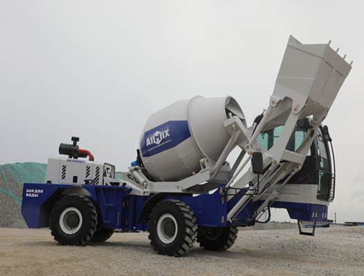 self loading concrete mixer