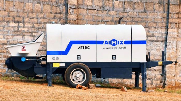 ABT40C Diesel Concrete Pump Working in Myanmar