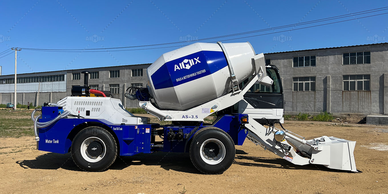 self loading concrete mixer
