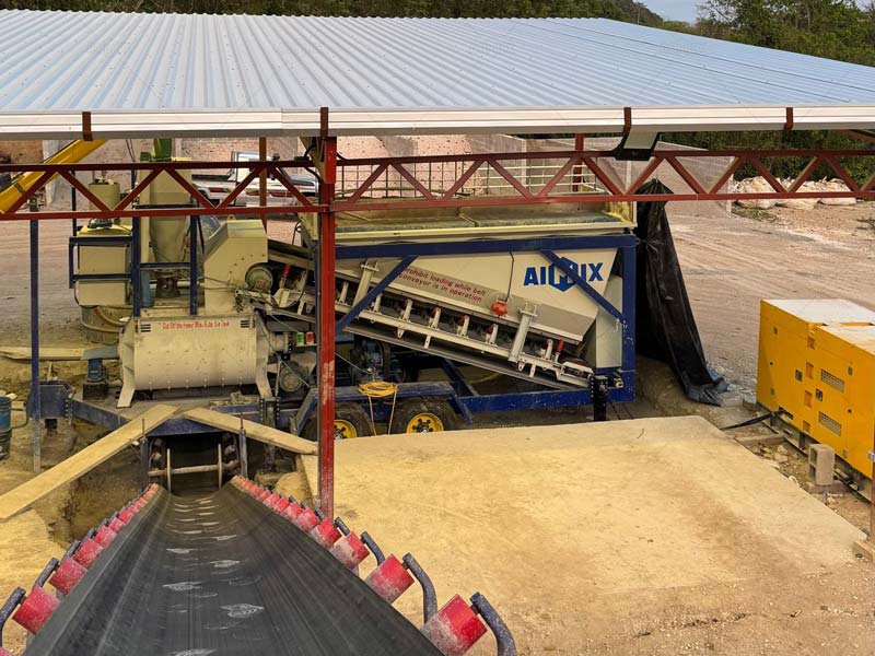 AJSY All-in-One Compact Concrete Plant in Guatemala